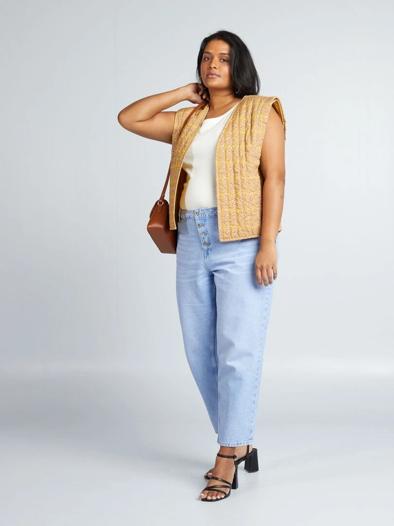 Veste matelassée sans manches Beige