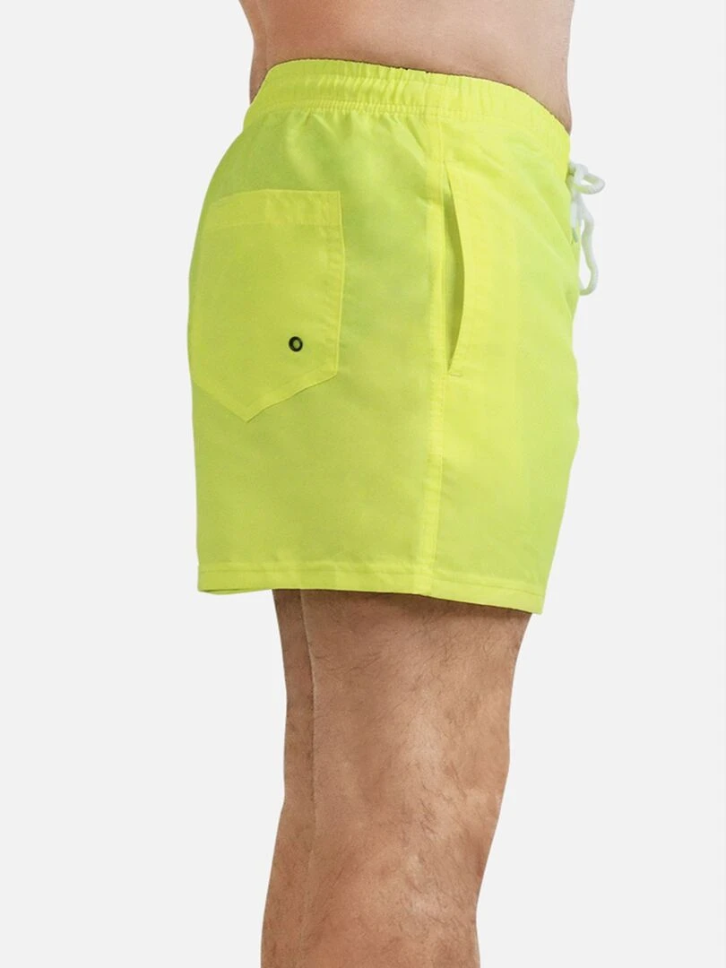 Short de bain uni Kebello Jaune