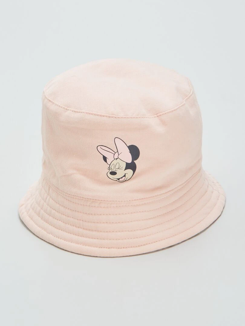 Bob réversible 'Minnie' en coton Rose