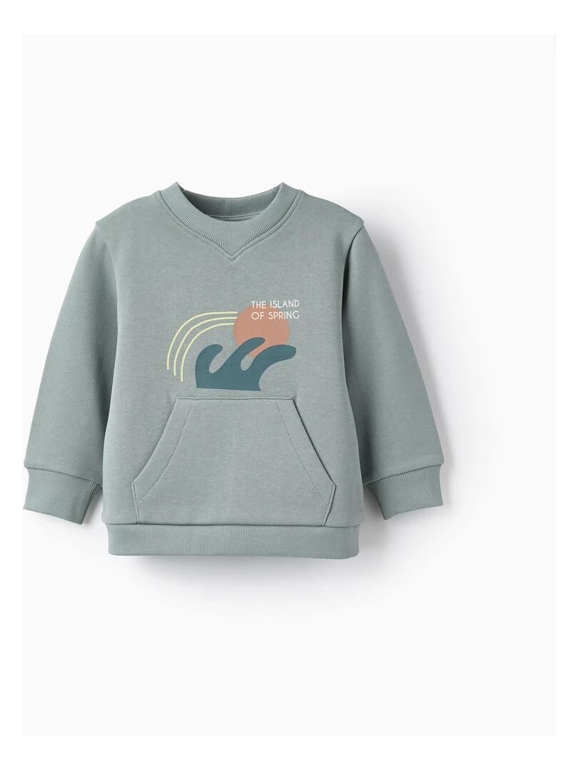 Sweat en coton pour bébé garçon 'Island of Spring' SICILIAN DAYS Vert clair