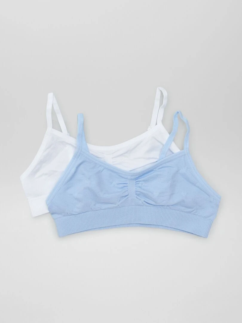 Lot de 2 brassières en jersey Bleu