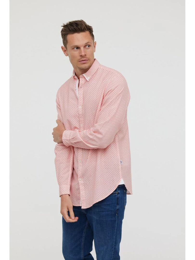 Lee Cooper Chemise manches longues coton/lin regular DOLCE ML Orange mandarine