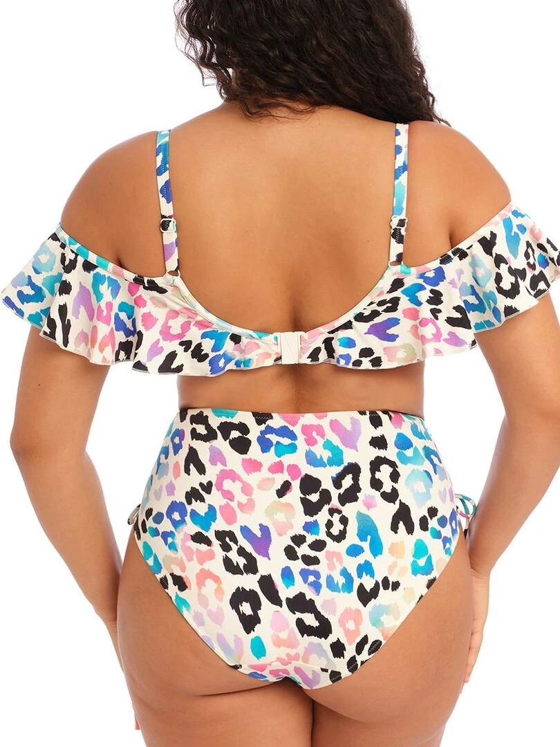 Bas de maillot ajustable taille haute Party bay   Beige clair