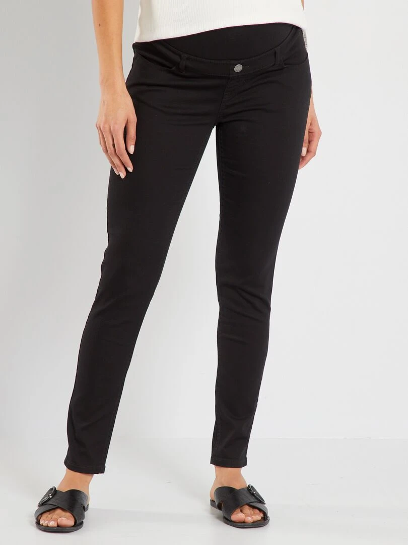 Pantalon en twill de grossesse noir