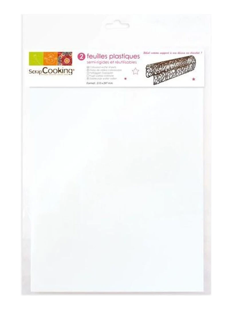 4 feuilles plastique semi rigides pour chocolat Transparent