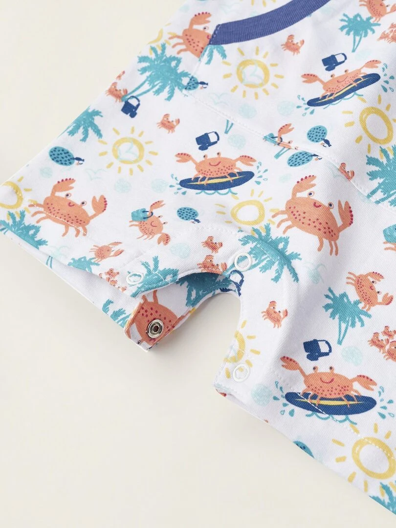Chapeau + Grenouillère pour Nouveau Né 'Crabs'  NATURE TAKEOVER   Blanc