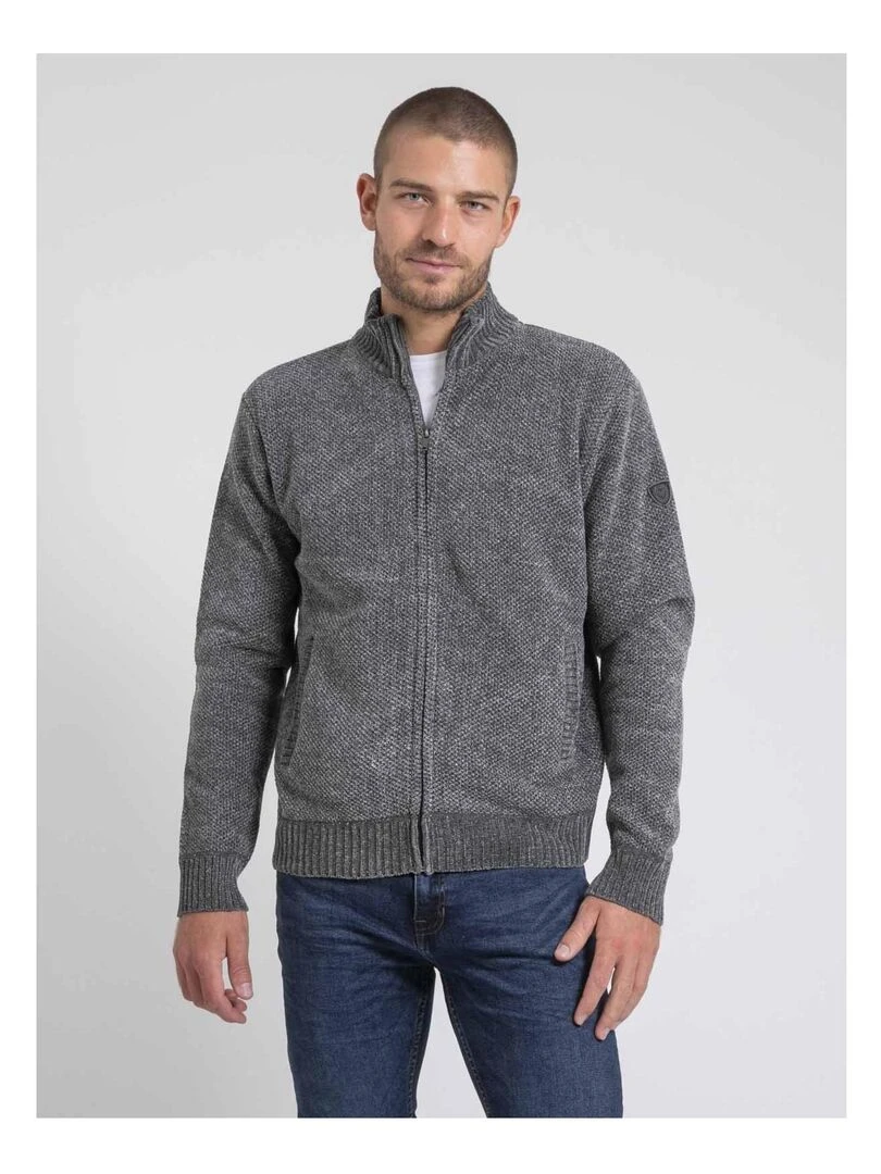 Gilet zippé col montant LYGALE Gris