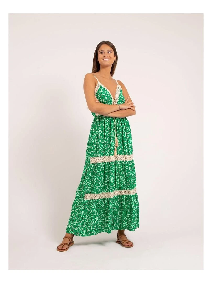 Robe longue motifs INOZEL Vert