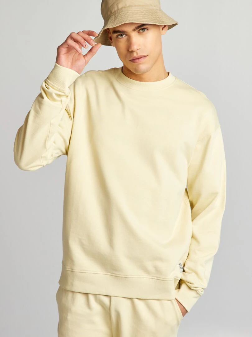 Sweat en molleton   Beige