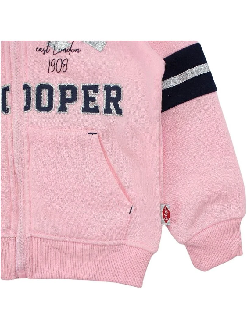 Lee Cooper   Veste fille imprimé logo   Rose