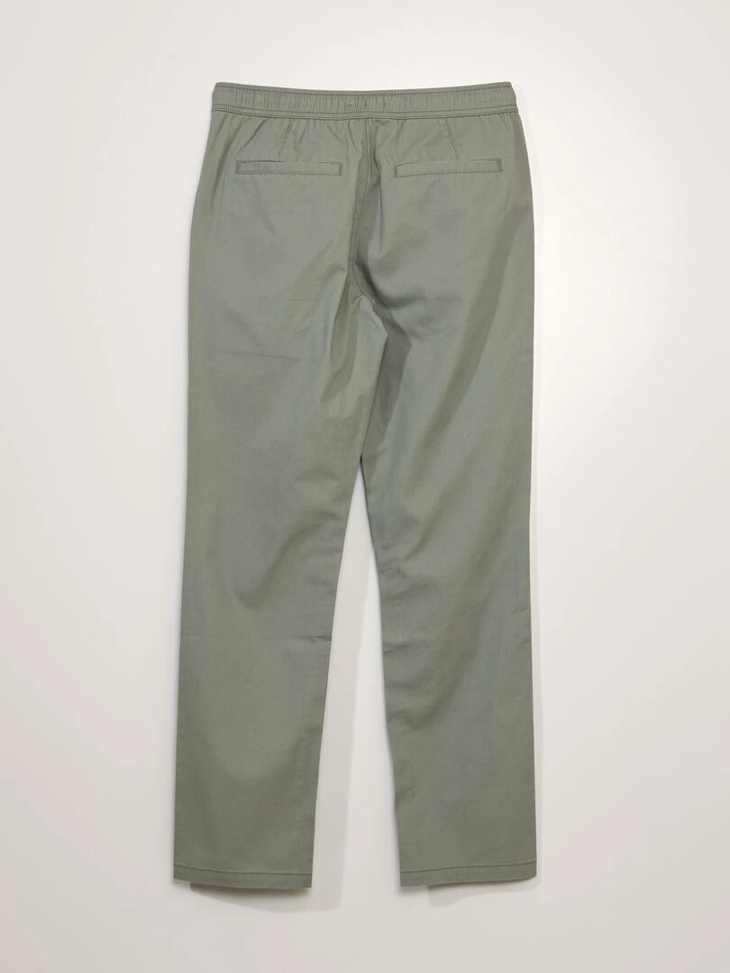 Pantalon chino en coton Vert