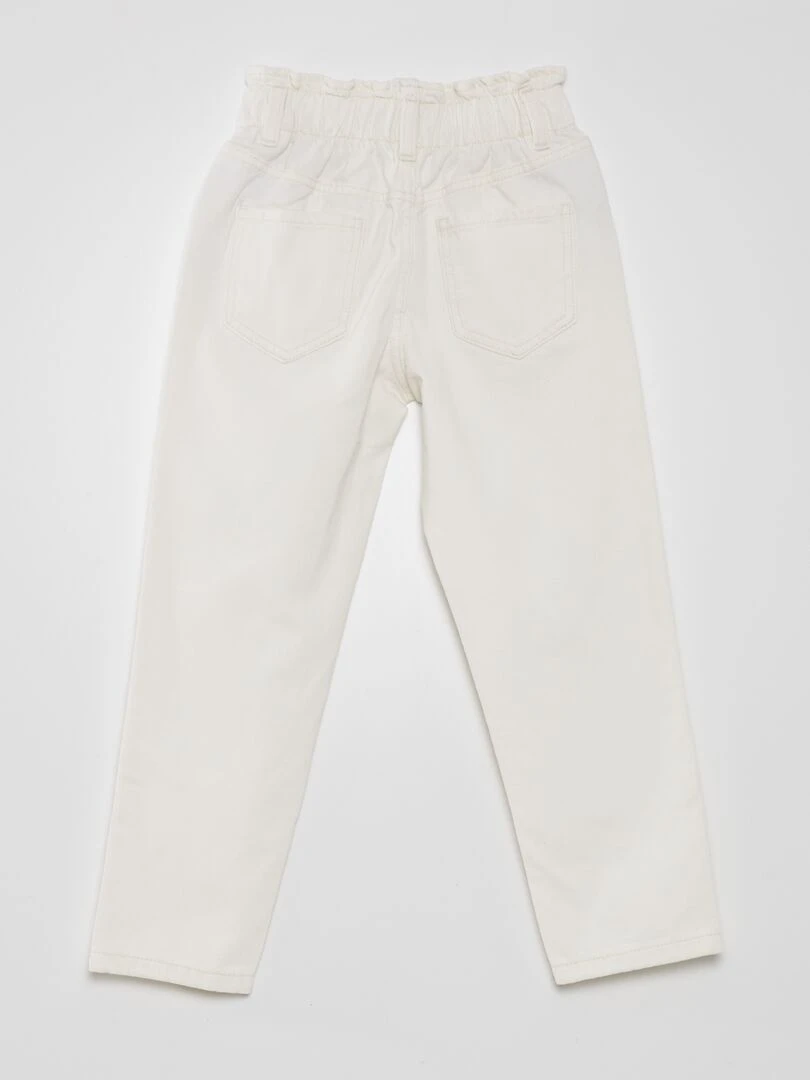 Jean mom fit   Blanc