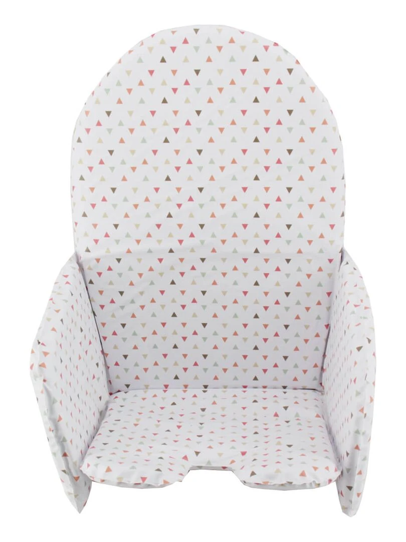 Coussin de chaise universel en PVC Triangles Blanc