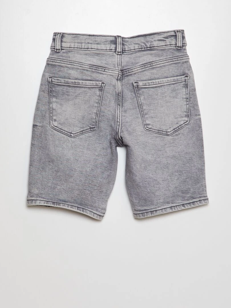 Bermuda en jean Gris