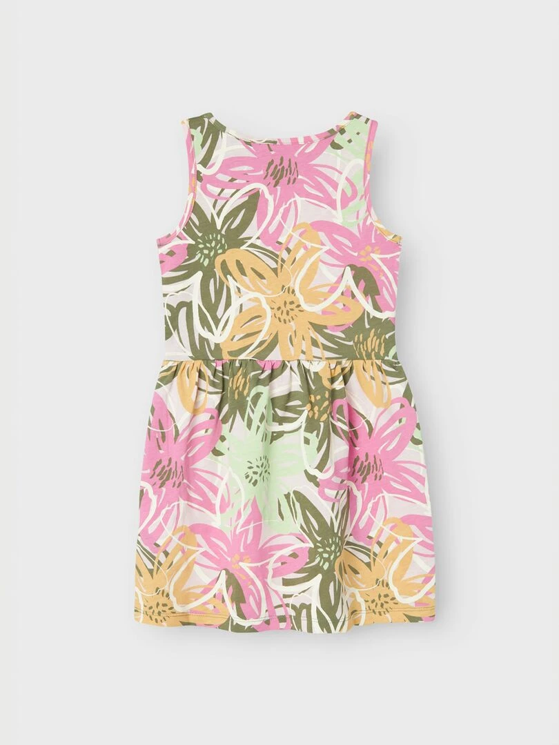 Robe imprimée en jersey Vert