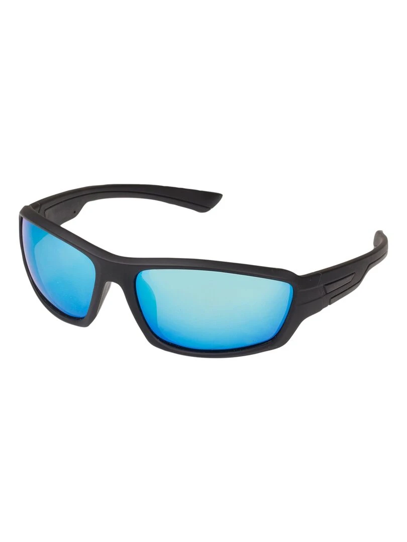 Lunettes de Soleil mixte sport Noir verres mirroirs Noir