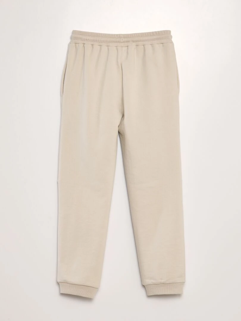 Pantalon de jogging en molleton Beige/noir