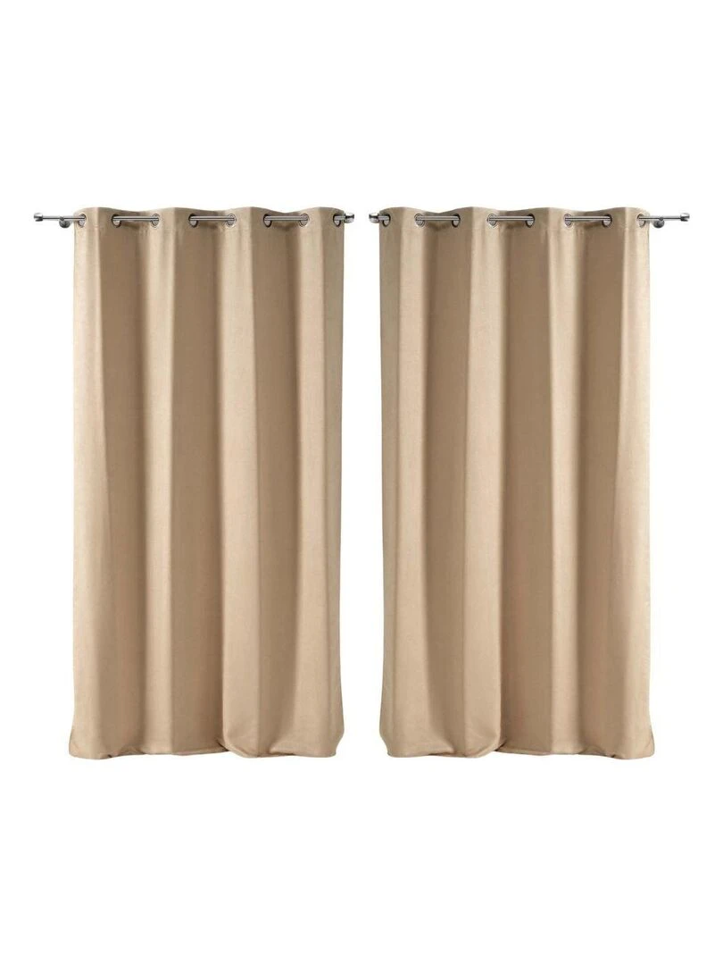 Lot de 2 rideaux Sultane Beige