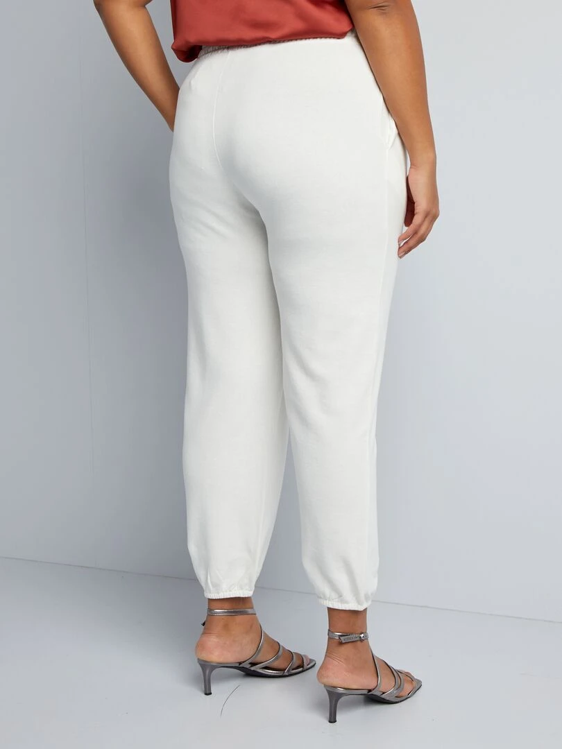 Jogging en molleton   Blanc