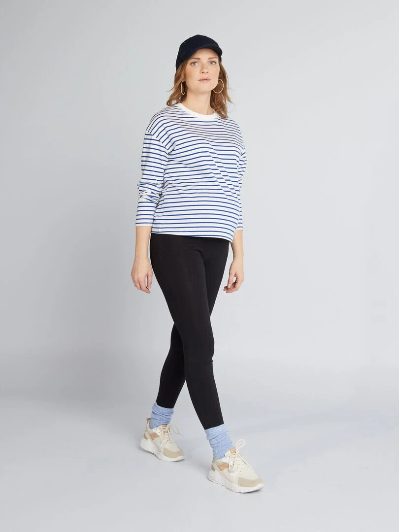 Legging grossesse long en jersey uni noir
