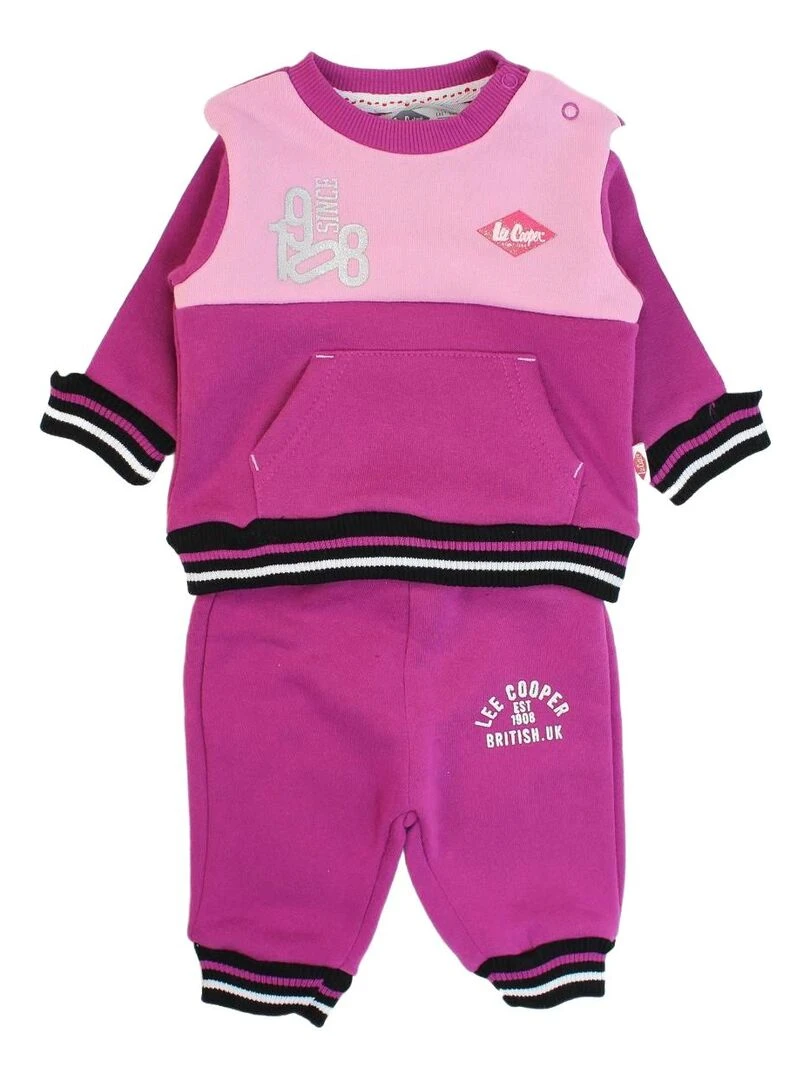 Lee Cooper Ensemble Sweat pantalon bébé fille Imprimé Lee Cooper Violet