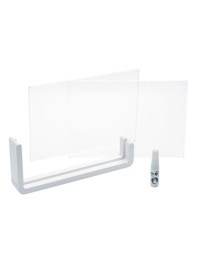 Cadre transparent empreinte et photo en bois Blanc