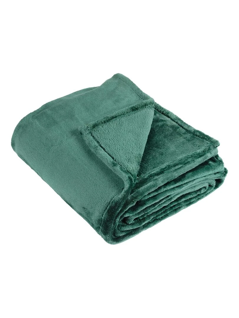 Couverture polaire unie "PILONGA" Vert foncé
