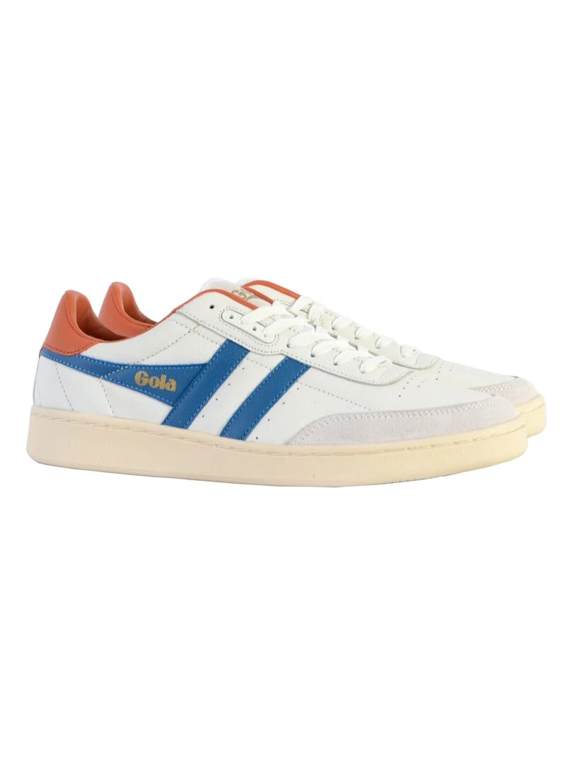 Basket Cuir Gola Contact Leather   Blanc Bleu