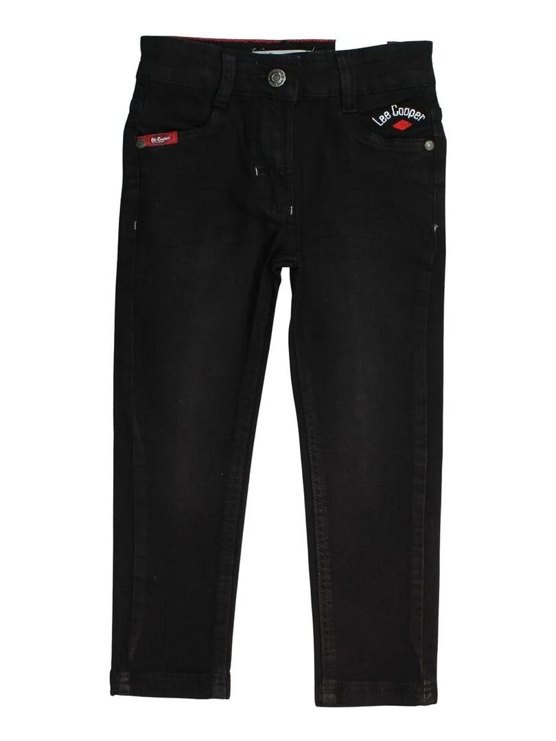 Lee Cooper Pantalon fille imprimé logo en coton Noir