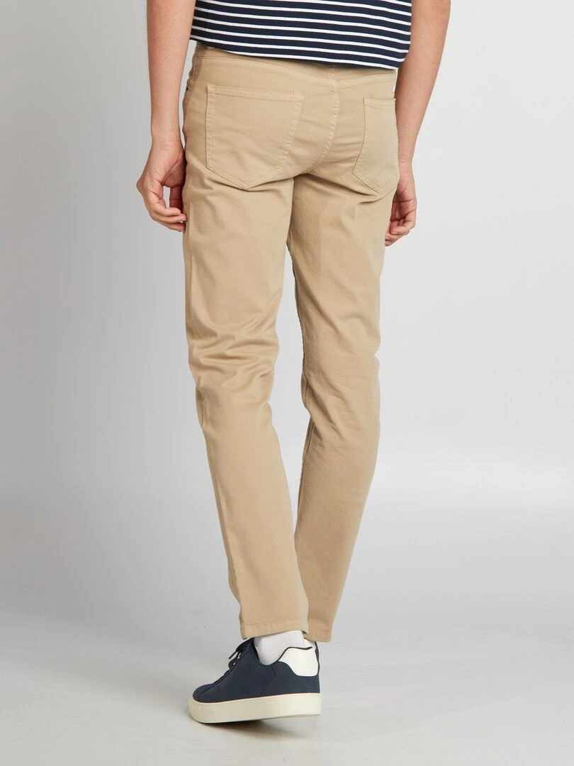 Jean slim 5 poches   L32   beige