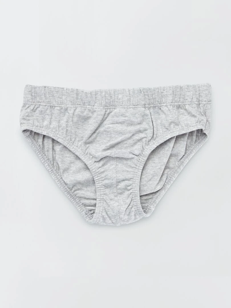 Lot de 5 slips en coton   Bleu/vert/gris/blanc