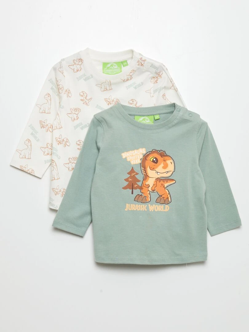 Lot de 2 t shirt 'Jurassic World' Vert