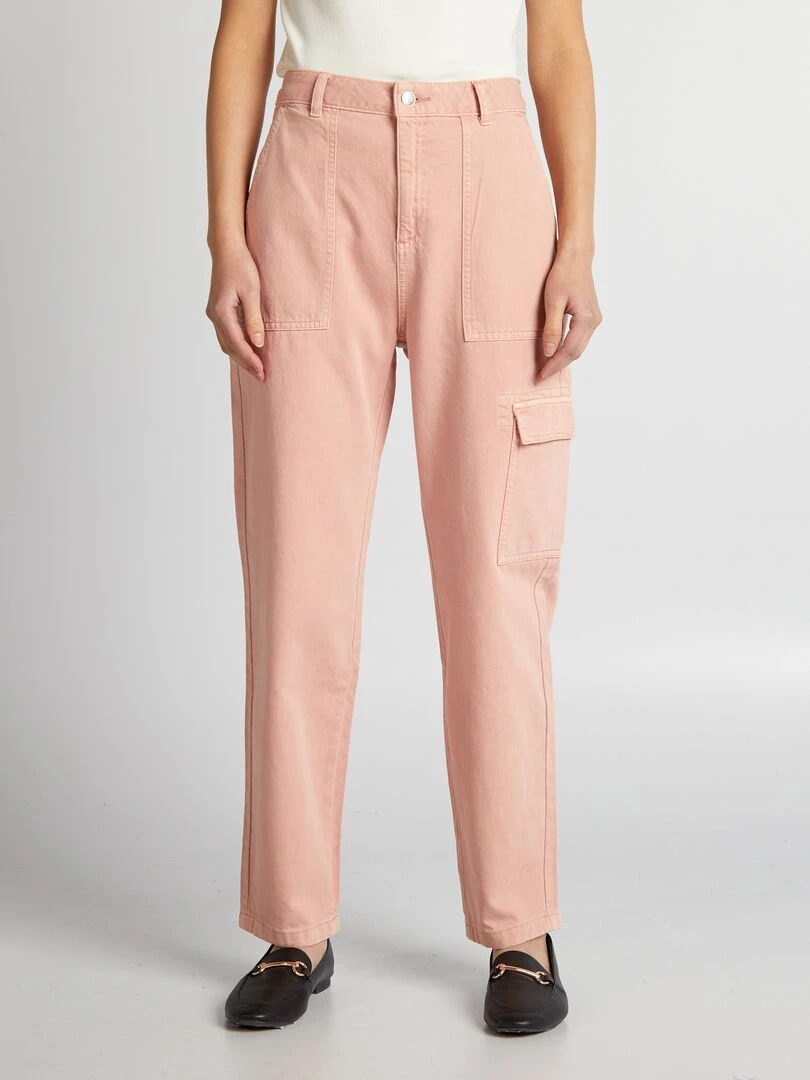 Pantalon multipoches Rose