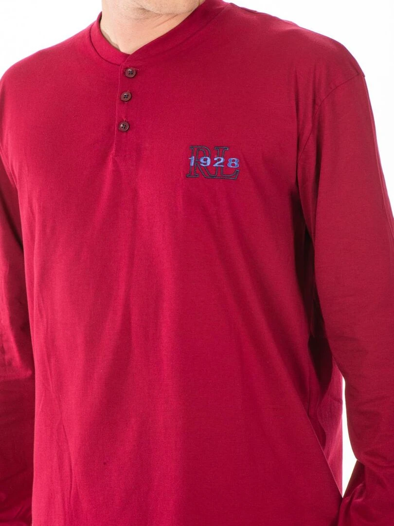 Pyjama long à carreaux PYJA1 'Rica Lewis'   Rouge