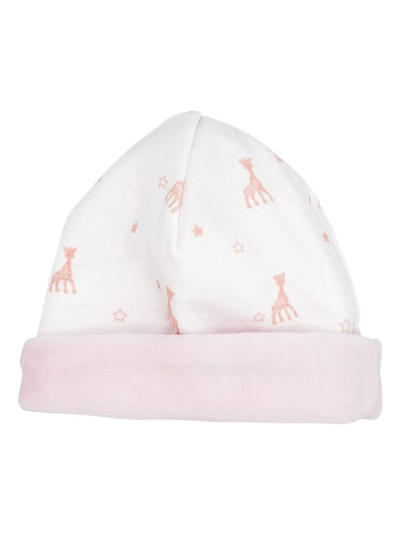Bonnet de naissance rose Sophie la girafe (0 1 mois) Rose