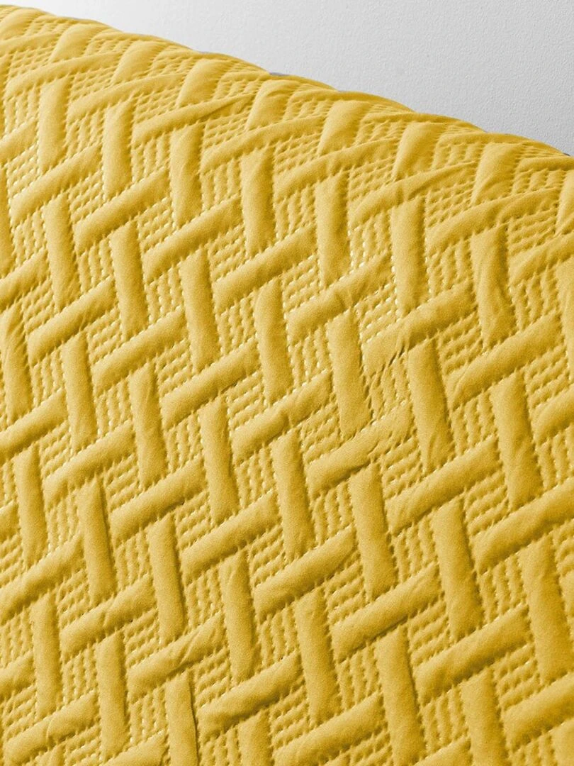 Protège fauteuil matelassé uni Lounge jaune   Jaune