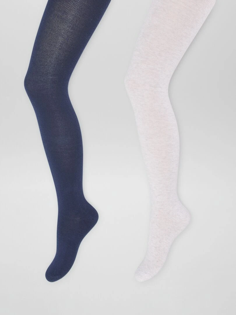 Lot de 2 collants Gris/bleu