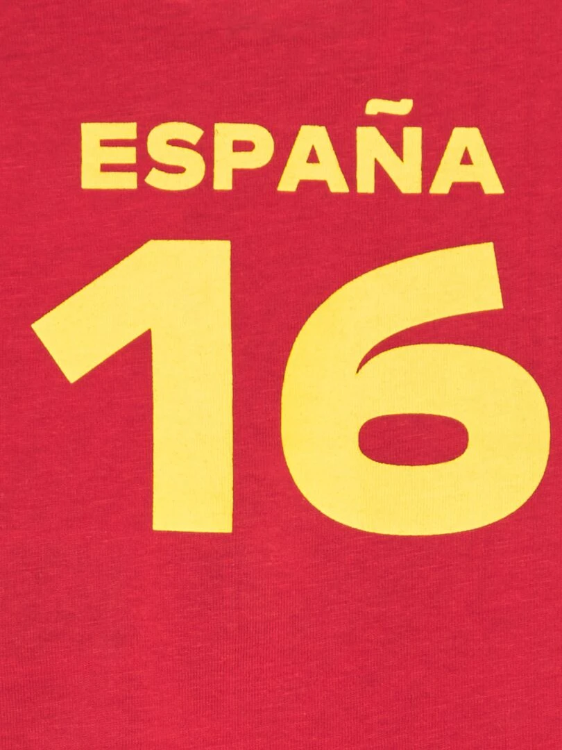 T shirt en coton   EURO 2024   Rouge 'Espagne'