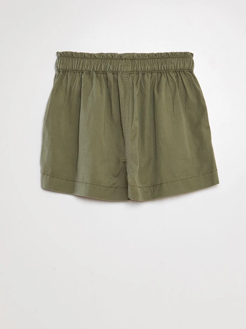 Short paperbag avec ceinture Vert
