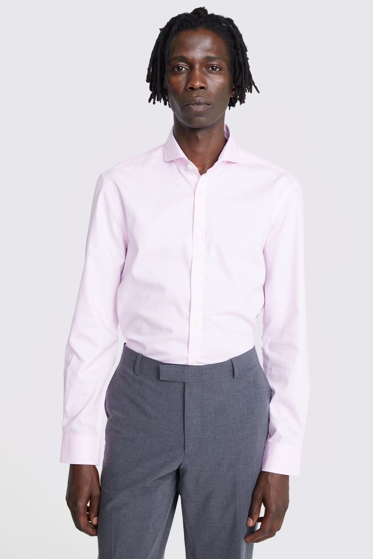 Slim Fit Pink Pinpoint Oxford Non-Iron Shirt Buy Online at Moss