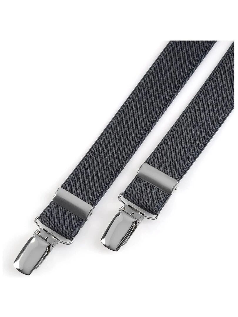 Bretelles slim Mattis Fabriqué en UE gris anthracite