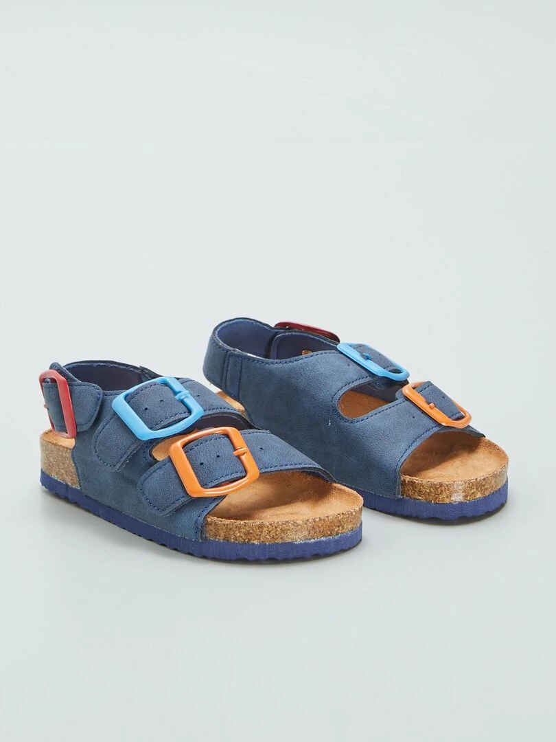 Sandales ouvertures multicolores Bleu marine