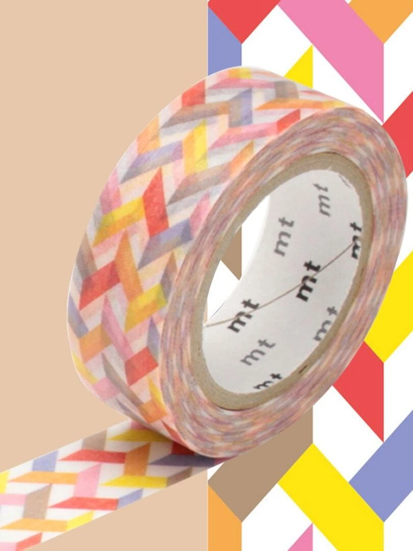 Masking tape multicolore tons chauds 1 5 cm x 7 m N/A