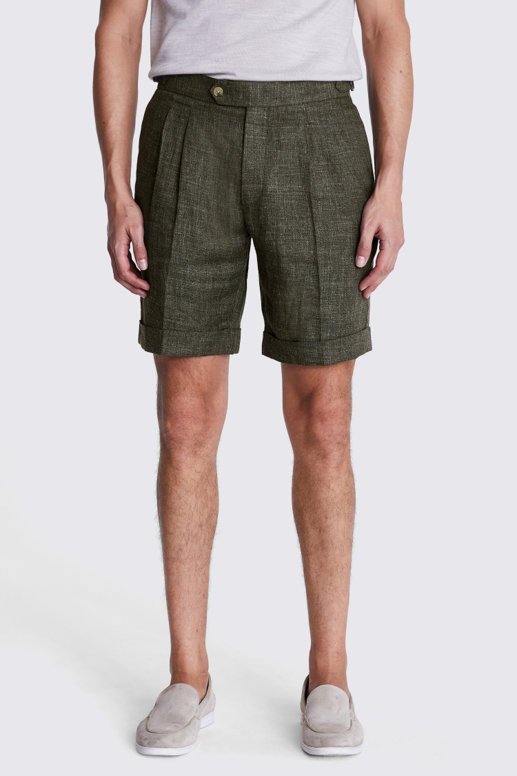 Light Grey Linen Shorts   Buy Online at Moss