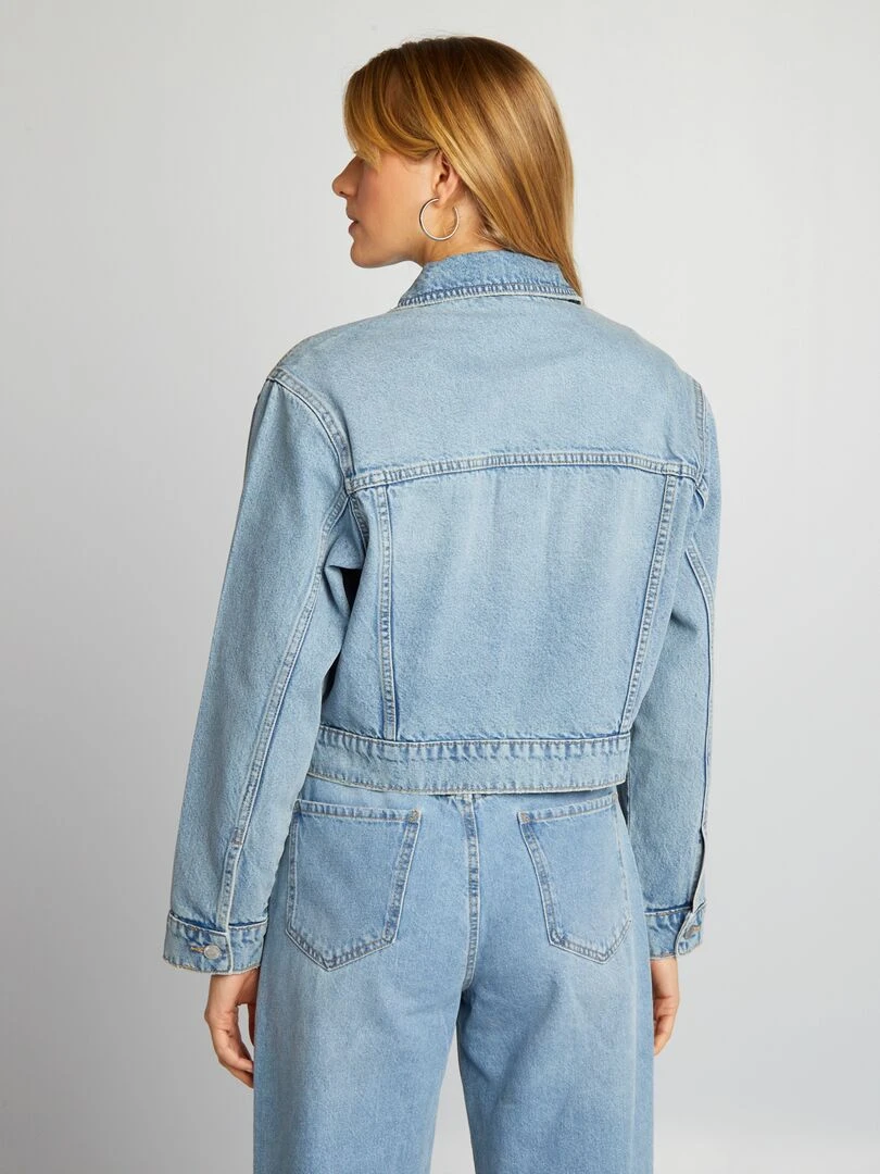 Veste courte en jean   Triple stone