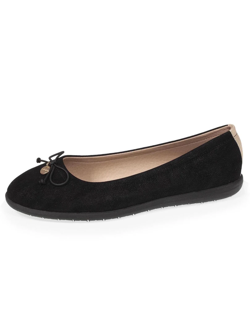 Isotoner Ballerines Femme Petit Nœud Noir Noir