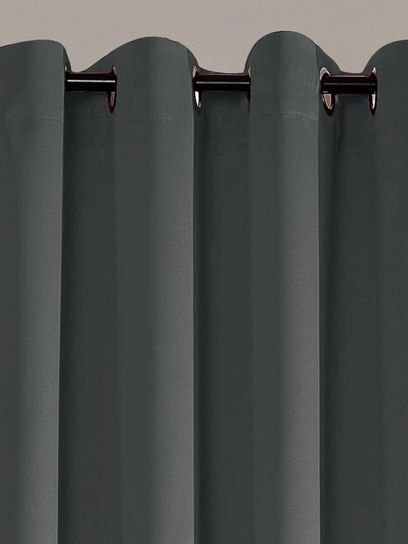 Rideau occultant pour chambre et salon gris anthracite
