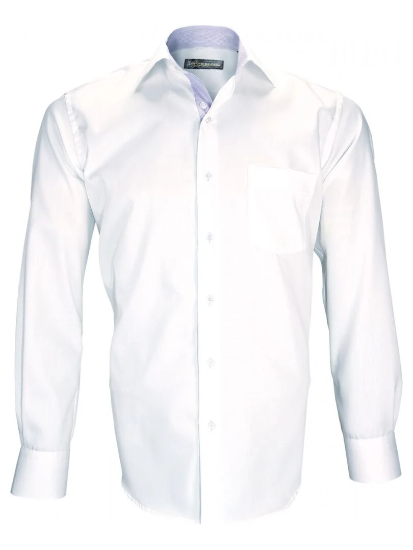 Chemise double fil 120/2 PASOLI Blanc