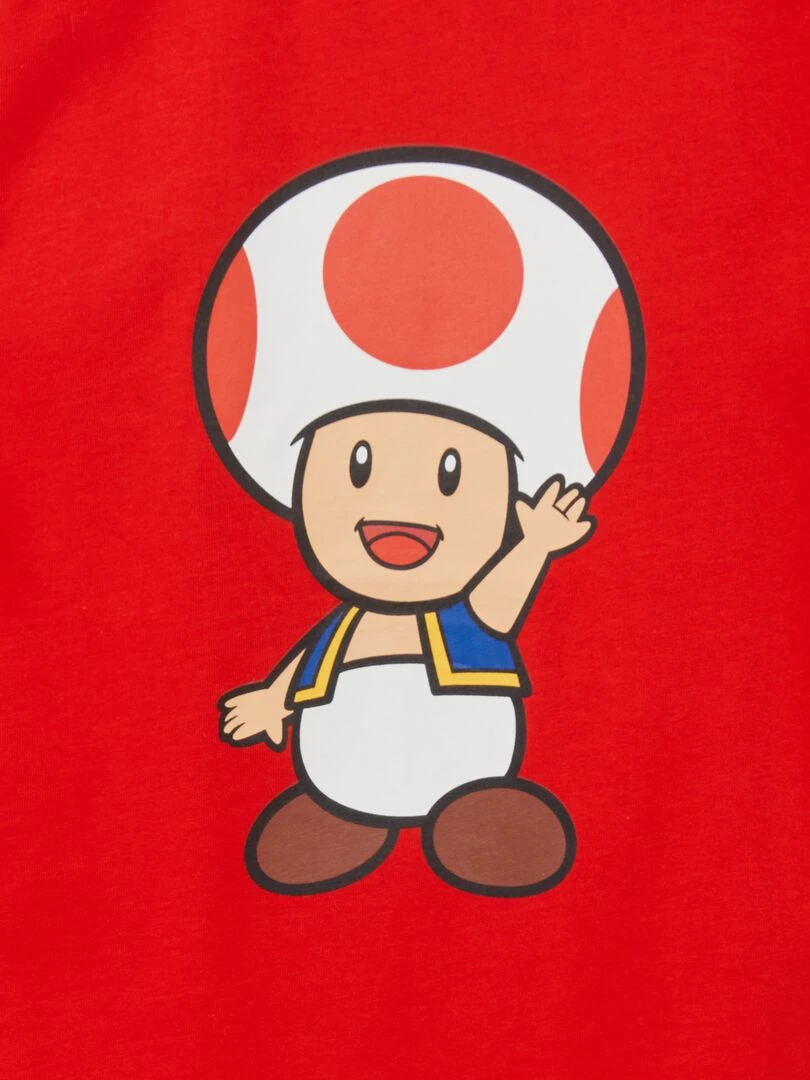 T shirt 'Super Mario' manches courtes Rouge