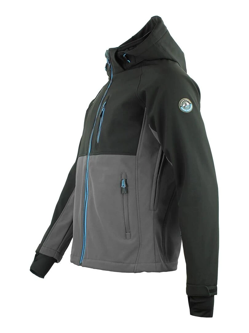 Blouson softshell homme CAMETIS   PEAK MOUNTAIN   Noir Gris